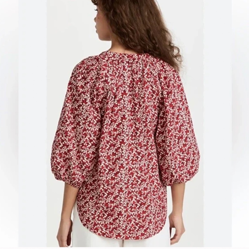 Apiece Apart Mitte Floral Top Red x White Size S - Picture 3 of 11